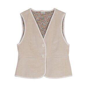 NWT APOF Dua Vest Cord Cream Reversible Size M